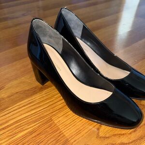 Stuart Weitzman Holly Patent Leather Block Heels